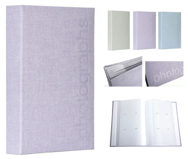 Large Purple Memo Slip In Photo Album Holds 300 6 x 4 Photos (10x15cm)