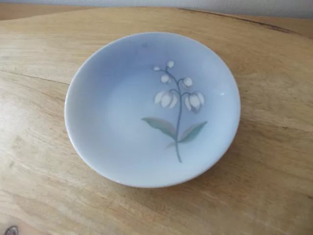 Royal Copenhagen Denmark Round Porcelain Trinket Dish Snowdrop Pattern