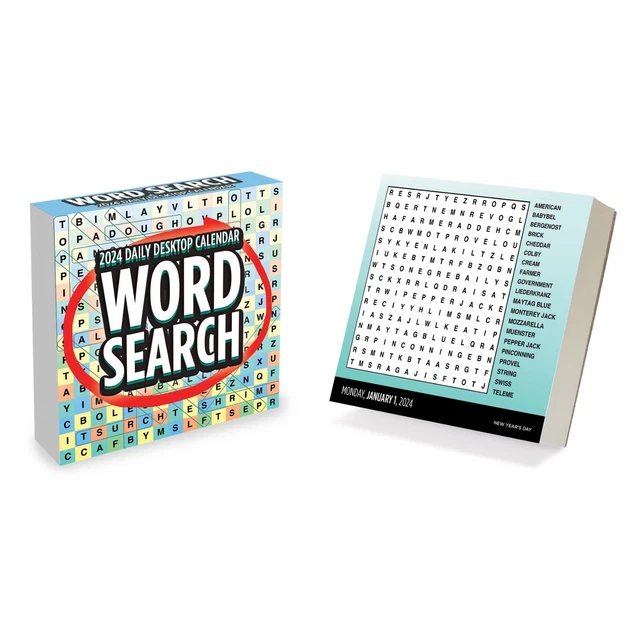 2024 WORD SEARCH Puzzles Daily Desktop Calendar 19.99 PicClick