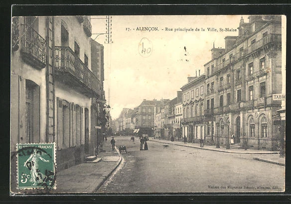 CPA Alencon, Rue principale de la Ville, St.-Blaise