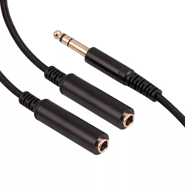 Stereo Audio Kabel 635mm Stecker auf Dual 635mm TRS Buchsenadapter 30CM