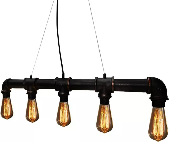 Industrial Retro Iron Ceiling Lights Chandelier Pipe Loft Hainging Pendant Lamp