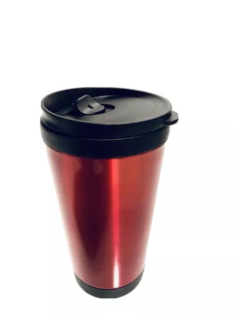 Mainstays 12oz Travel Cup-Stainless Steel Double Wall Cup in RED  NEW