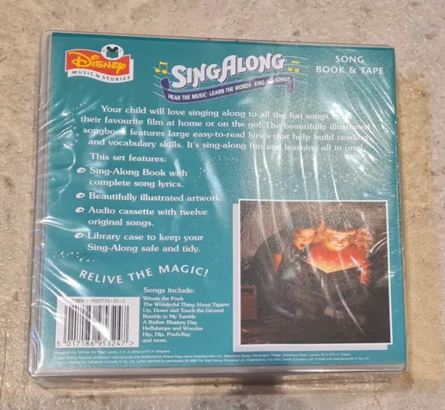Vintage singalong disney s winnie the pooh song book and tape brand