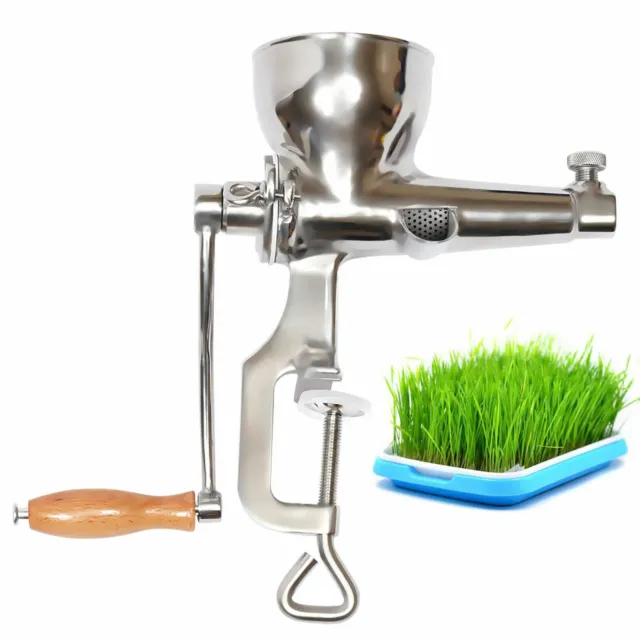 Exprimidor manual para pasto de trigo manivela manual verdura-fruta extractor presión