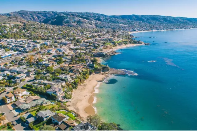 Laguna Beach Orange County Coastline Aerial View Photo Photograph Poster 36x24