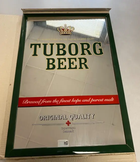 Quadro Specchio Vintage Da Collezione Birra Tuborg Beer
