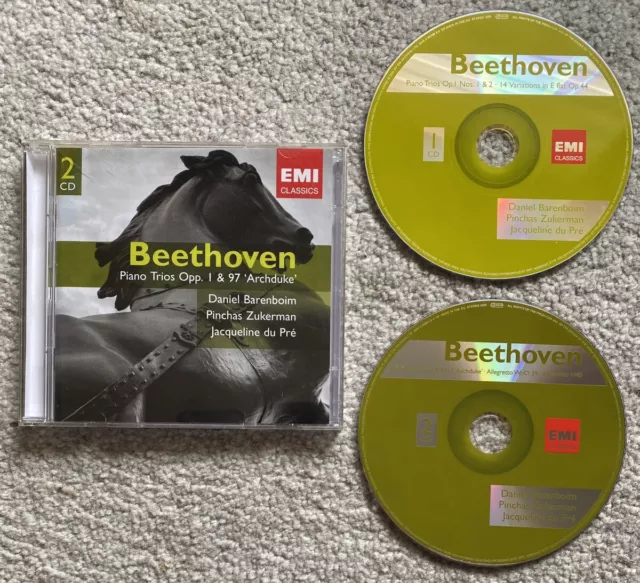 Beethoven - Klaviertrios op. I & ""Archduke"" - EMI 2x CD 3 50792 2 - keine Stacheln