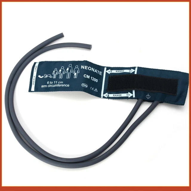 2pc Reusable Neonate Double Hose tube Blood Pressure Cuff NIBP Cuff6-11cmArm Cir