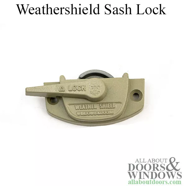 Weathershield Sash Lock, 2-1/16" - Tan - NO KEEPER