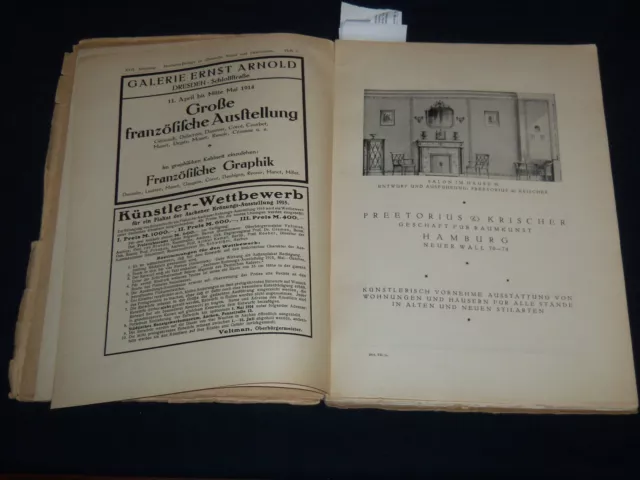 1914 April Deutsche Kunst Und Dekoration Magazine - German - J 8178 2