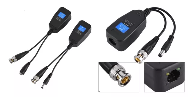 Coppia Trasmettitore Video Balun Ethernet Alimentazione 4 In 1 Ahd Tvi Cvi Cvbs