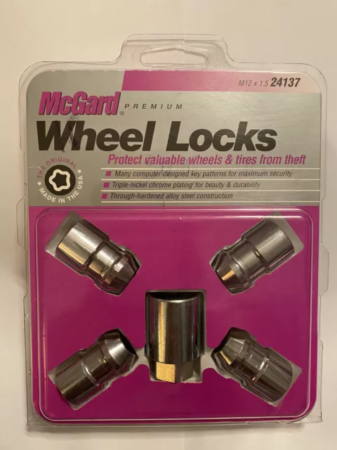 McGard Chrome Premium Wheel Lock 5 PCS Set M12 x 1.5 24137