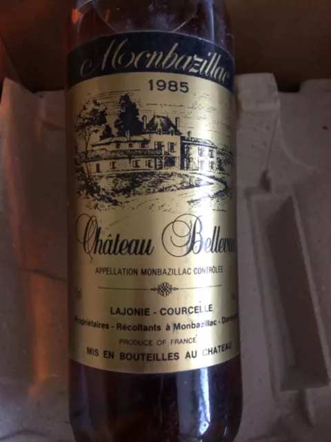 1 Bouteille 75 Cl Chateau Bellevue 1985 Monbazillac 13% Vol