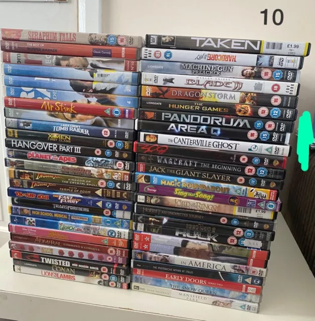 50 Dvd Movies Joblot Bundle DVDs Good Condition Lot 10 Unwanted Christmas