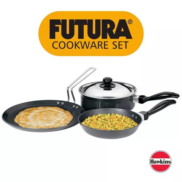 Hawkins Futura Non-Stick Cookware Set, 4 Pieces