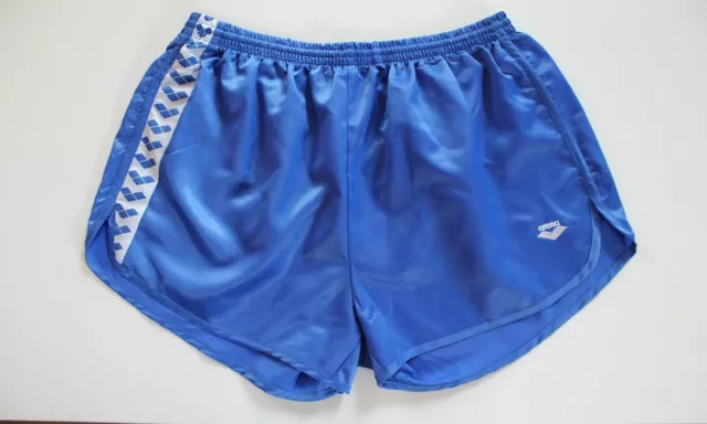 ARENA Vintage 80er Shorts NEU XS-XXL kurze Sporthose Nylon Hose glanz Fußball 3