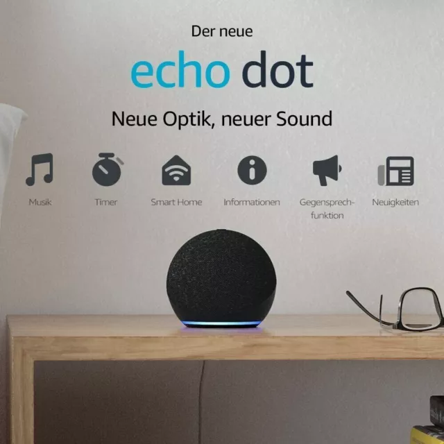 Amazon Echo Dot 4. Generation Alexa Smart Lautsprecher Anthrazit NEU OVP