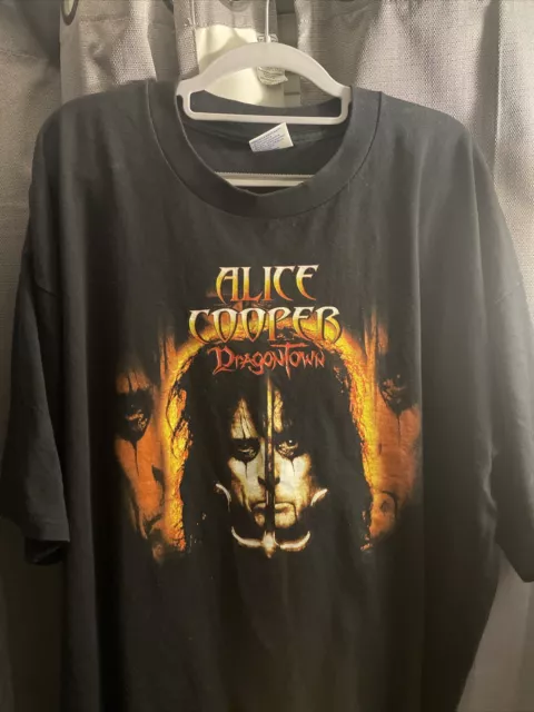 VTG Alice Cooper Dragontown Double Sided Concert Tour T-Shirt 2001 Size XXL NWOT