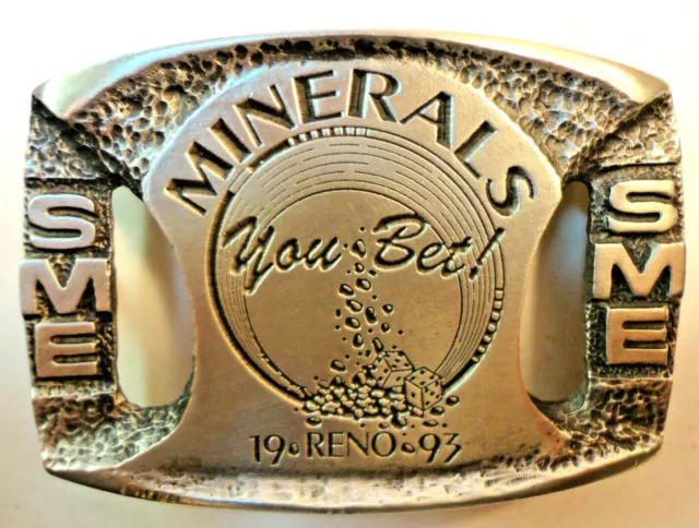 1993 Gary Prazen Reno "You Bet" SME-Belt Buckle Minerals Nevada