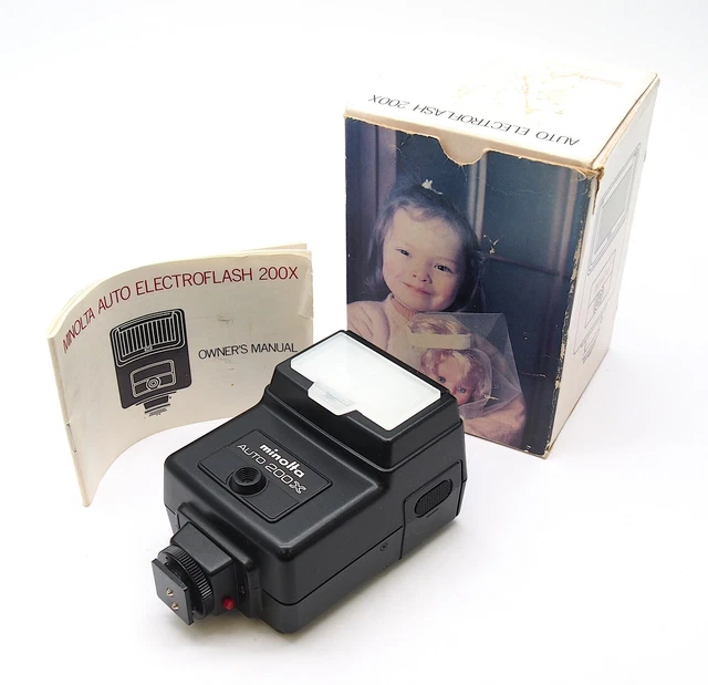 Minolta Auto Electroflash 200x Hot Shoe Flash, Boxed - UK Dealer
