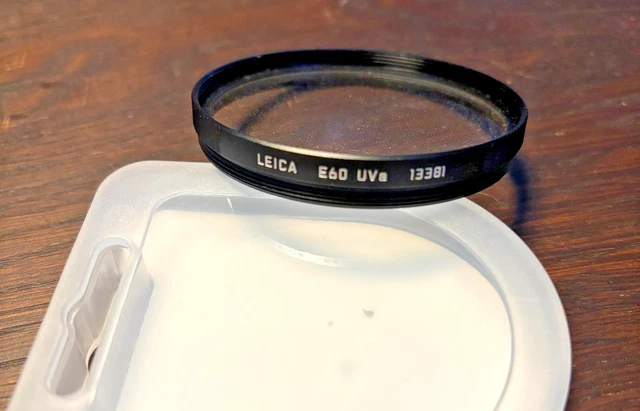 LEICA LEITZ UV E60 Uva 13381 en estuche filtro 60 mm rosca de