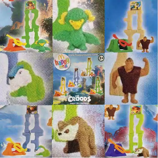 McDonalds Happy Meal Toy 2013 Dreamworks The Croods Film Plastikspielzeug - verschiedene