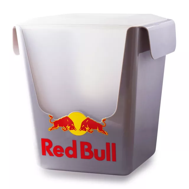 Red Bull 4L Eiswürfelbehälter Eiswanne Eisbox aus Kunststoff mit Tropfeinsatz