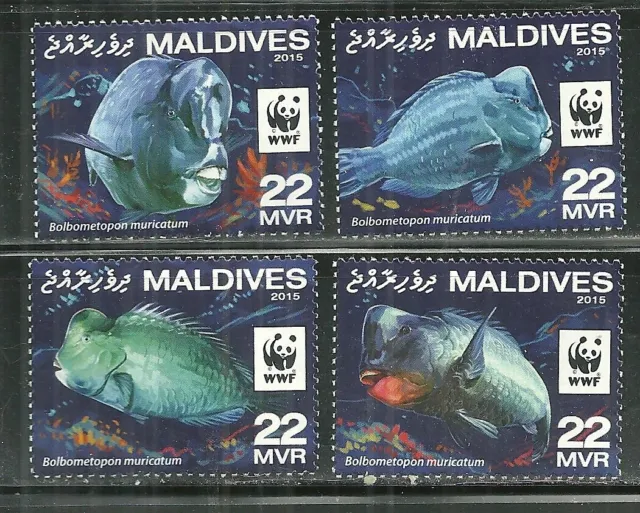 Maldivas Mnh Wwf Peces [2015]