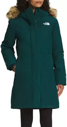 The North Face Womens Arctic Parka Down Waterproof Winter Jacket Ponderosa Green