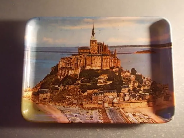 Ancien vide-poche mélamine Mont Saint Michel Merveille Occident 1960 Catholique