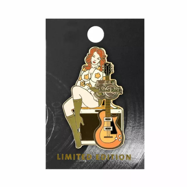 Hard Rock Cafe Official 50th Anniversary Pin Badge Decade Girl Series 70's