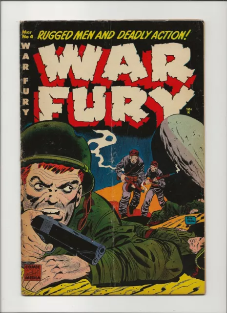 War Fury 4 VG- 3.5 HTF Golden Age War Don Heck Cover & Art 1953