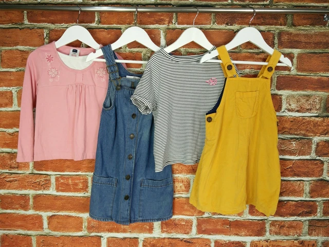 GIRLS BUNDLE AGE 4-5 YEARS NEXT M&S M&CO etc PINAFORE DRESS TOP T-SHIRT 110CM