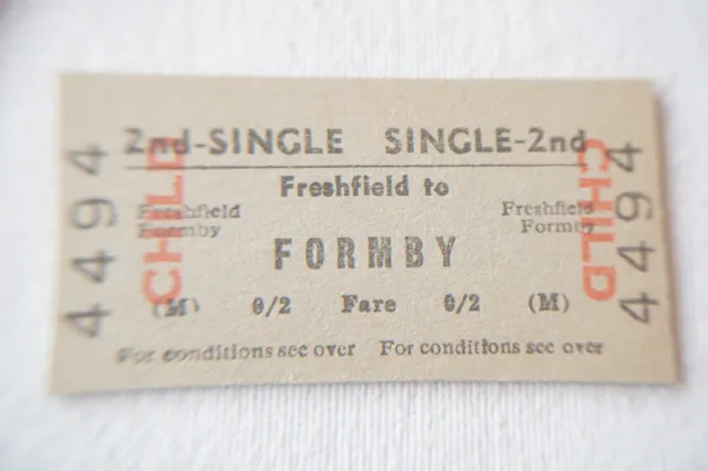 Freshfield to Formby British Rail Railway Train Ticket