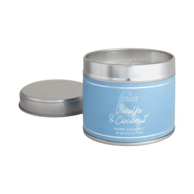 Shearer Candles Fragrance Vanilla & Coconut Tin Luxury Scented Quality Candle