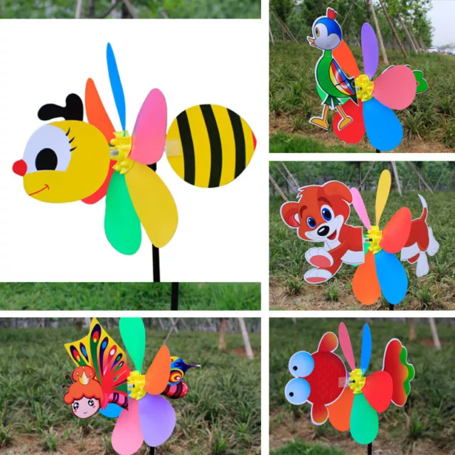 New Sell 3D Large Animal Bee Windmill Wind Spinner Whirligig Yard Garden DeLN JW