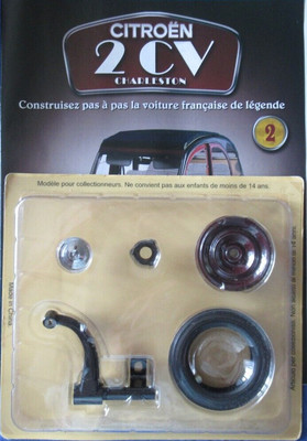 Citroën 2CV Charleston ALTAYA 1/8 N°2 Pneu Jante avant Enjoliveur Frette
