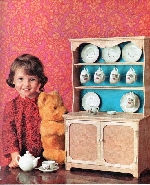~ Patrón artesanal laminado para hacer tocador de muñecas para niños ~