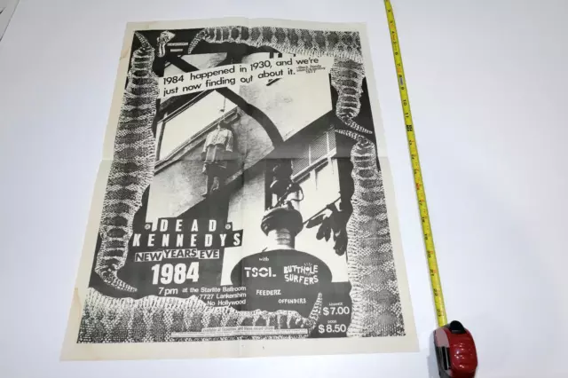 Dead Kennedys Concert Poster New Years 1984 Butthole Surfers TSOL  Winston Smith