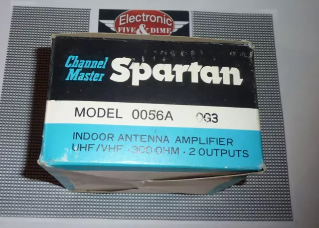 Channel Master Spartan 0056A Indoor Antenna Amp  Uhf/Vhf2 Outputs 3