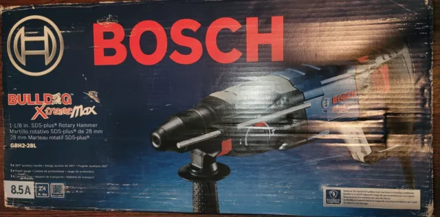 Bosch SDS Plus Bulldog Xtreme Max 8.5 Amp 1-1/8 Inch Rotary Hammer Kit GBH2-28L