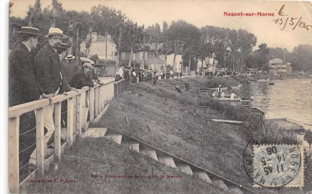 Cpa 94 Nogent Sur Marne Promenade Le Long De La Marne