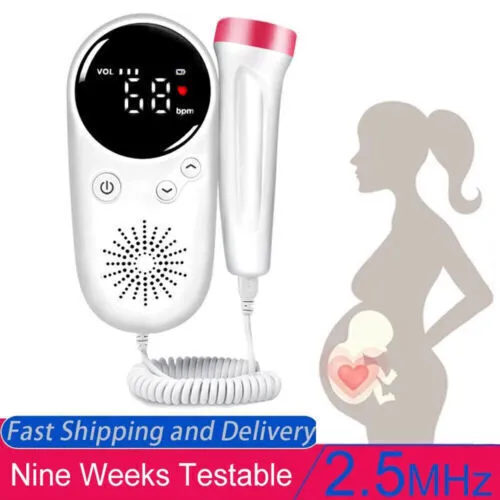 Handheld 2.5MHz No Radiation Pregnant Fetal Doppler Baby Heart Rate Beat Monitor