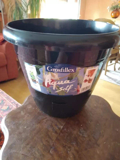 Pot de fleurs Grosfillex Noir Diam 31,5 cm X H 26,5 Cm
