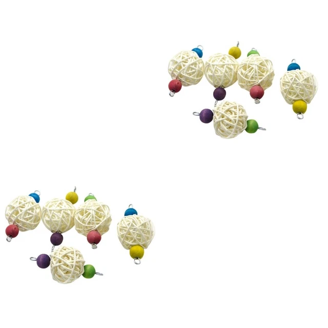 bird bite toy bird rattan ball toy 2x Lustige Vogel Liefert Papagei Biss Spielze
