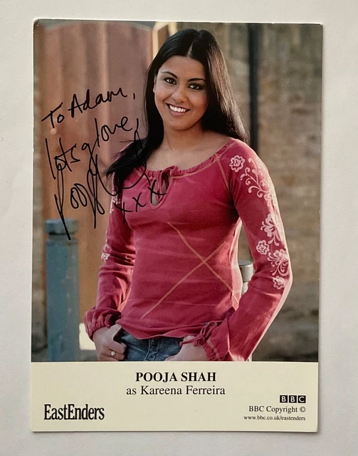 POOJA SHAH Genuine Handsigned Eastenders Castcard 6 x 4