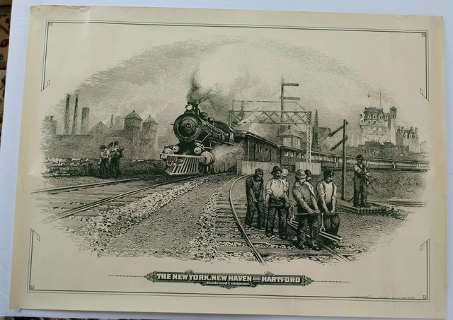 Rare Vintage 1985 New York, New Haven & Hartford Railroad Company Don Rand Print