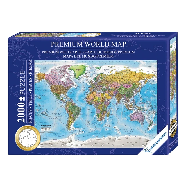 World Map In 2000 WORLD MAP JIGSAW Puzzle 2000 Piece MAPS IN MINUTES Puzzles Patience ...