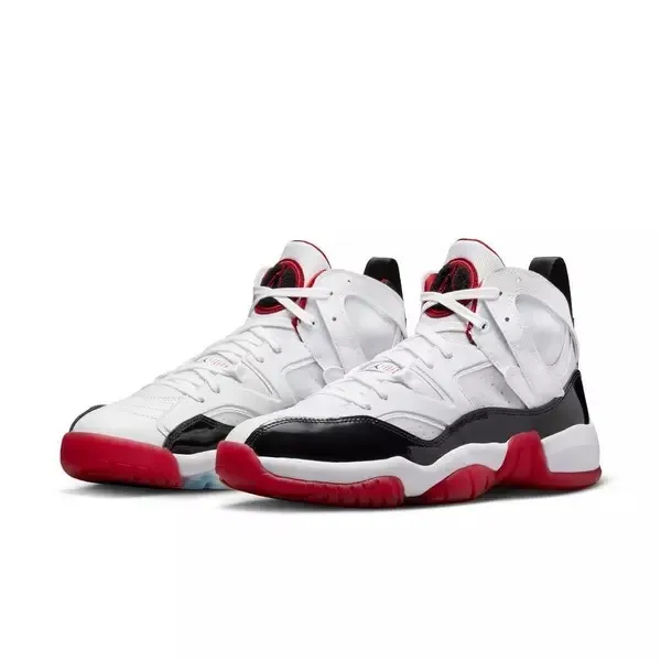 Nike Air Jordan Jumpman Two Trey Shoes "Bred" White Black Red DO1925-106 Size 10